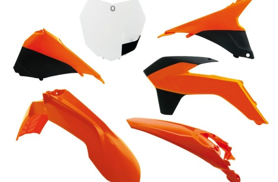 KTM SX-SXF 125-150-250-350-450 2013-2015 zestaw plastików kolorystyka fabryczna 2013-2014