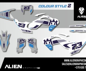 HUSQVARNA FE/TE kit plastique et kit déco bleu