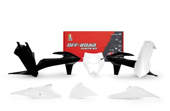 KTM XC/EXCF/XC-W/XCF-W 125 - 500 2020 - 2022 Plastic Kit White/Black