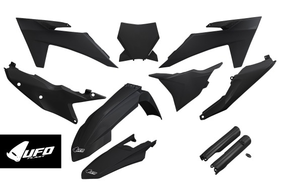 Full Plastic Kit black compatible Ktm SX 250/XC 250 - SX 125/XC 125 - SX-F 350/XCF 350 - SX-F 450/XCF 450 - SX 300/XC 300 - ...