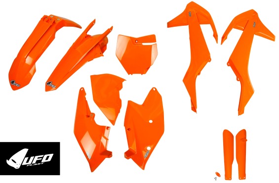 Full Plastic Kit orange for Ktm SX 250/XC 250 - SX 125/XC 125 - SX 150 - SX-F 350/XCF 350 - SX-F 450/XCF 450 - SX-F 250/XCF 250