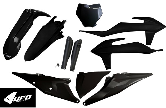 Full Plastic Kit black for Ktm SX 250/XC 250 - SX 125/XC 125 - SX 150 - SX-F 350/XCF 350 - SX-F 450/XCF 450 - SX-F 250/XCF 250