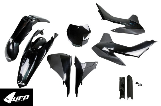 Full Plastic Kit black for Ktm SX 250/XC 250 - SX 125/XC 125 - SX 150 - SX-F 350/XCF 350 - SX-F 450/XCF 450 - SX-F 250/XCF 250