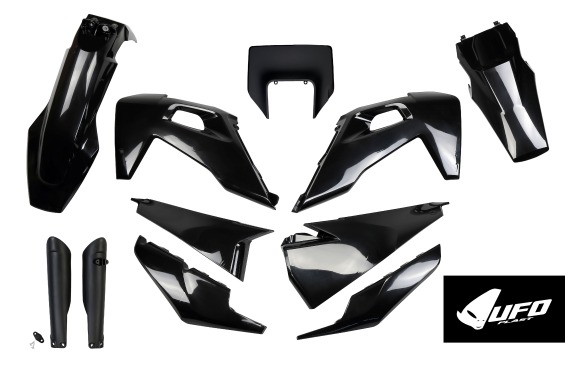 Full Plastic Kit black for Husqvarna TE 250 - FE 250 - TE 300 - FE 350 - FE 450 - FE 501 - TX 125 - TX 250 - TX 300 - TE 150