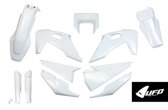 Full Plastic Kit white for Husqvarna TE 250 - FE 250 - TE 300 - FE 350 - FE 450 - FE 501 - TX 125 - TX 250 - TX 300 - TE 150