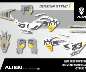 HUSQVARNA FE/TE kit plastique et kit déco jaune
