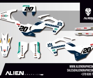 HUSQVARNA Volledig motorstickerset - Design 23