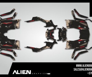 AODES Volledig motorstickerset - Design 4